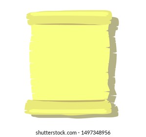 Vintage scroll on a white background. An object. Vector illustration.