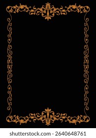 Vintage Scroll Ornamental Border Decorative Vector