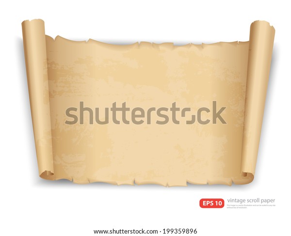 Vintage Scroll Paper Vector Format Stock Vector (Royalty Free) 199359896