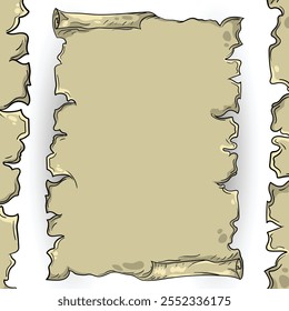 Vintage scroll papyrus parchment paper vector design