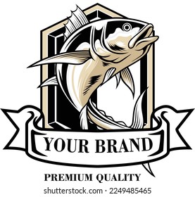 Vintage of Seafood Label Badge