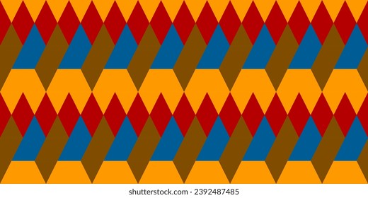Patrón geométrico abstracto vintage Seamless. Ilustración vectorial.