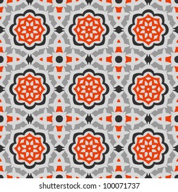 Vintage seamless abstract ornate pattern background vector illustration