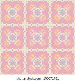 Vintage seamless abstract ornate pattern background vector illustration