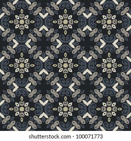 Vintage seamless abstract ornate pattern background vector illustration
