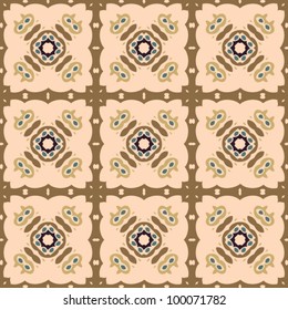 Vintage seamless abstract ornate pattern background vector illustration