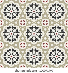 Vintage seamless abstract ornate pattern background vector illustration