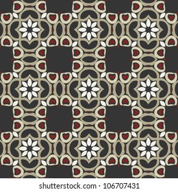 Vintage seamless abstract ornate pattern background vector illustration