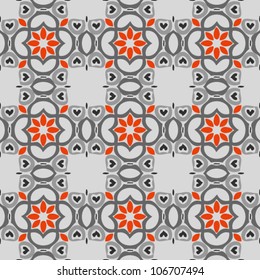 Vintage seamless abstract ornate pattern background vector illustration