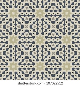 Vintage seamless abstract ornate pattern background vector illustration