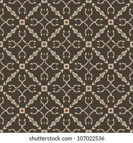 Vintage seamless abstract ornate pattern background vector illustration