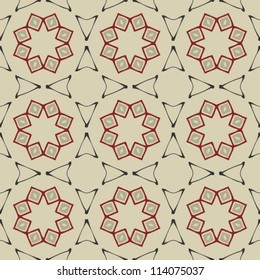 Vintage seamless abstract ornate pattern background vector illustration