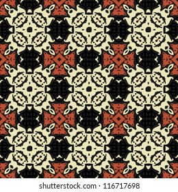 Vintage seamless abstract ornate pattern background vector illustration