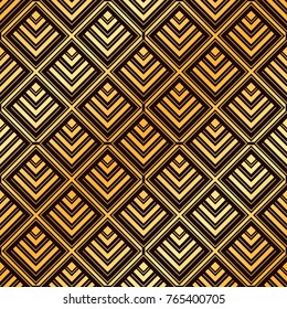 Vintage seamless art deco pattern. Template for design. Vector illustration