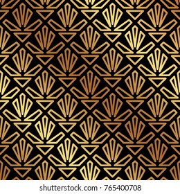 Vintage seamless art deco pattern. Template for design. Vector illustration