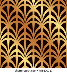 Vintage seamless art deco pattern. Template for design. Vector illustration