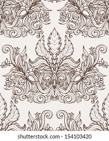 Vintage seamless background  baroque pattern 