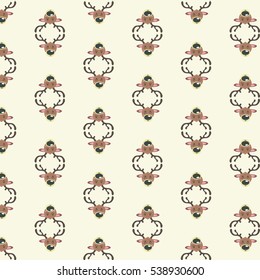Vintage seamless background christmas pattern with rain.
