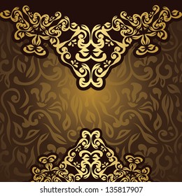 Vintage seamless background with an elegant lace pattern. Retro style