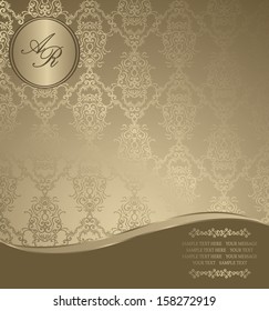 Vintage seamless background. Elegant wedding invitation   