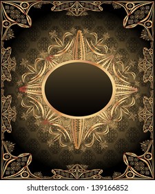 Vintage seamless background with a frame.