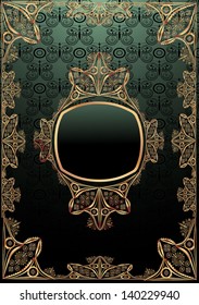 Vintage seamless background with a frame.