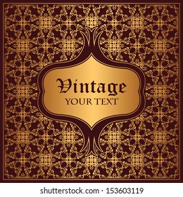 Vintage seamless background. Vintage frame. Luxury design   