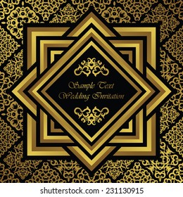 Vintage seamless background with frame. Modern design   