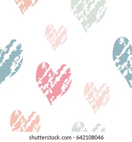 Vintage seamless background with hearts.