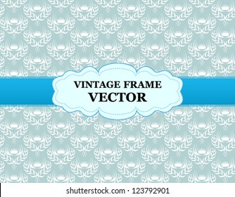 Vintage seamless background with a label for text