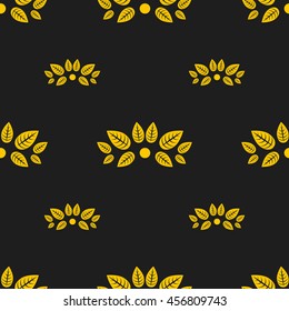 Vintage Seamless Background With Monogram In Beige