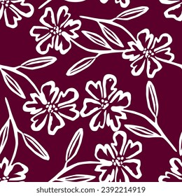 Vintage seamless background pattern. Rose, poppy, small flowers background for fashion, wallpapers, print. Liberty style.