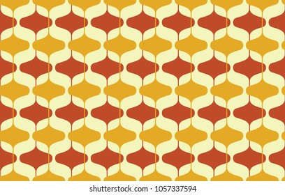 Vintage seamless background, retro pattern. Multicolored garlands. 1950s modern style.
