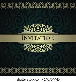 Vintage seamless background with a vintage ribbon