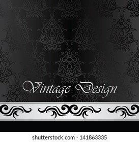 Vintage seamless background with a ribbon