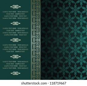   Vintage seamless background with space for text. Can be used as greeting card, invitation, menu and other