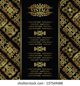Vintage seamless background with space for text. Can be used as card, menu and more