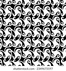 Vintage seamless black and white pattern