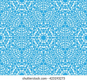 Vintage seamless blue pattern. Classical luxury old fashioned ornament