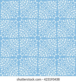 Vintage seamless blue pattern. Classical luxury old fashioned ornament