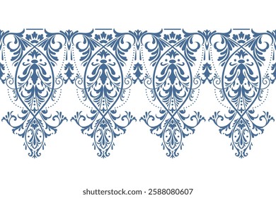Vintage seamless border with intricate elements