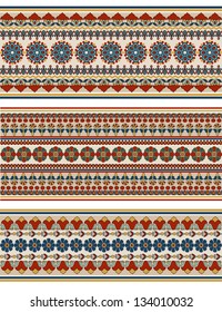 vintage seamless border set for design or decoration