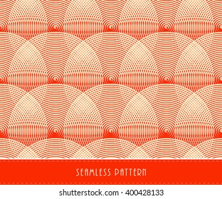 a vintage seamless circles geometric pattern in red