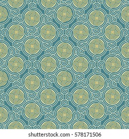 Vintage seamless colorful pattern and backgrounds in vector