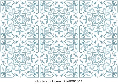 Vintage seamless damask pattern. Hand drawn floral background in turkish style. Wallpaper in Victorian style. Vector illustration