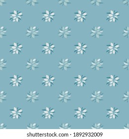 Patrón de doodle inmaculado con adorno de pequeños limones. Fondo azul pastel. Ilustración vectorial para impresiones textiles estacionales, tela, carteles, telas de fondo y papel pintado.