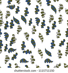 Vintage. Seamless Doodles. Vector. Stylish fabric pattern.