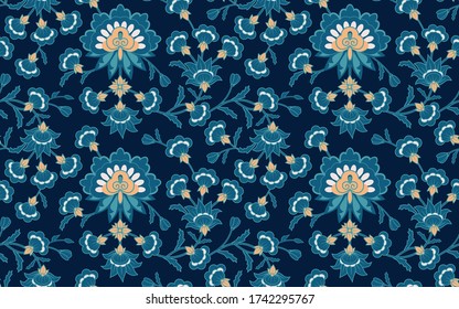 Vintage nahtlose ethnische Muster. Dekorative Verzierung für Stoff, Textil, Packpapier. Muster für Damaskop