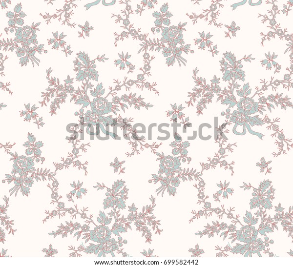 Vintage Seamless Floral Ornament Vector Stock Vector Royalty Free