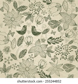 vintage seamless floral pattern